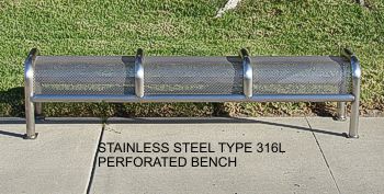 Stainless Steel Perforated Bench